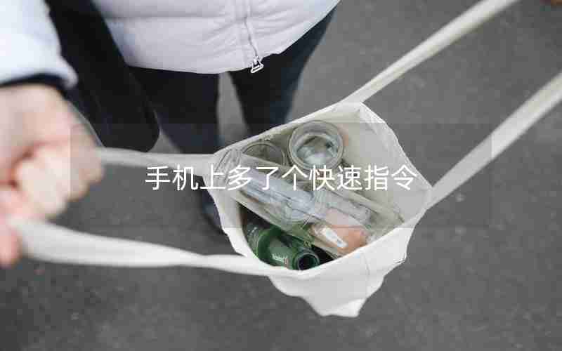 手机上多了个快速指令 手机上多了个快速指令