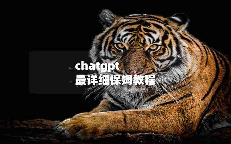 chatgpt 最详细保姆教程