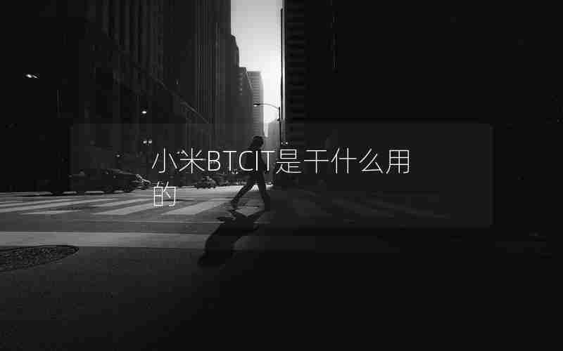 小米BTCIT是干什么用的 小米BTCIT是干什么用的