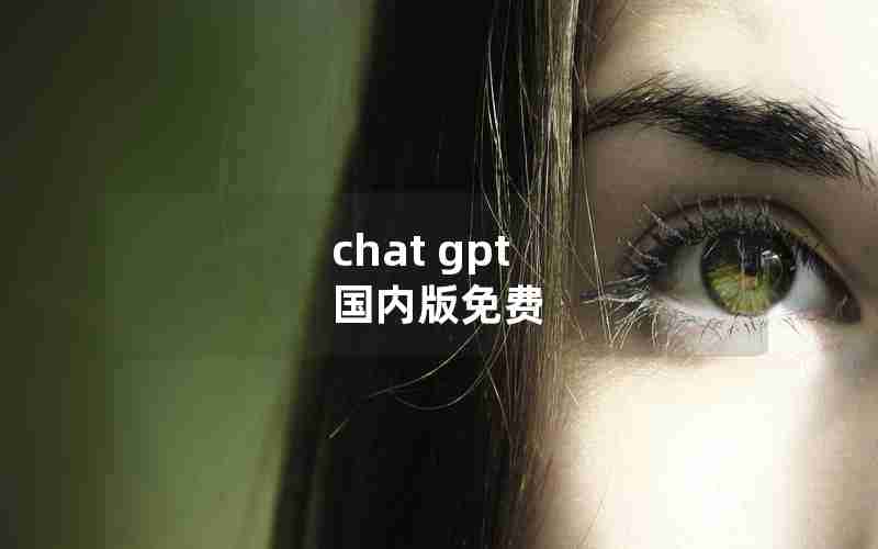 chat gpt 国内版免费 chat gpt 国内版免费