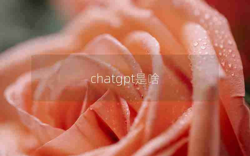 chatgpt是啥 chatgpt是啥