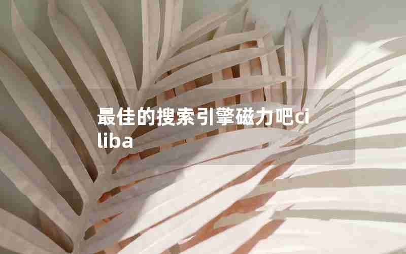 最佳的搜索引擎磁力吧ciliba