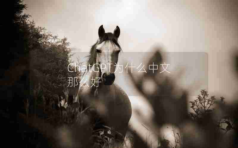 ChatGPT为什么中文那么好 ChatGPT为什么中文那么好