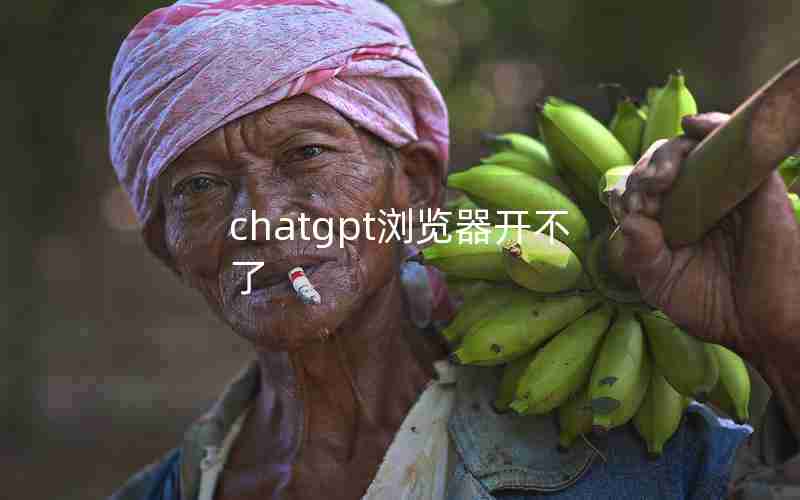 chatgpt浏览器开不了