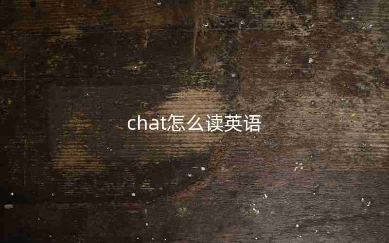 chat怎么读英语 chat怎么读英语