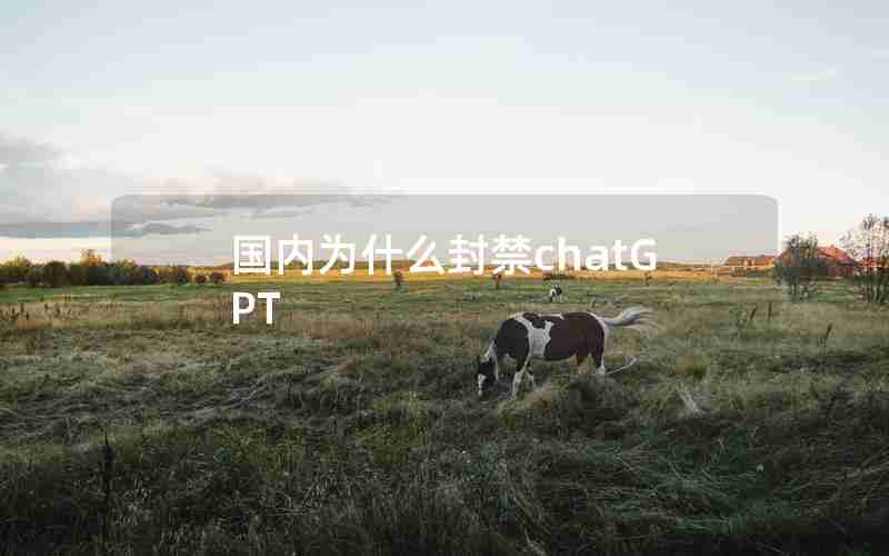 国内为什么封禁chatGPT 国内为什么封禁chatGPT