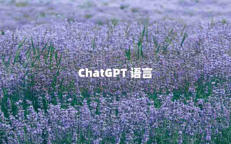 ChatGPT 语言