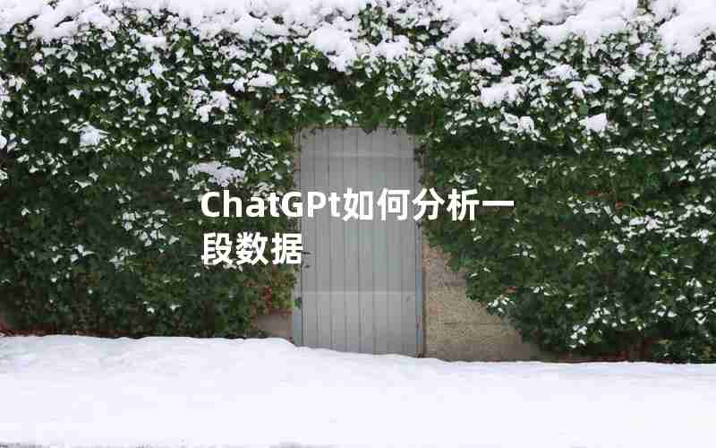 ChatGPt如何分析一段数据 ChatGPt如何分析一段数据