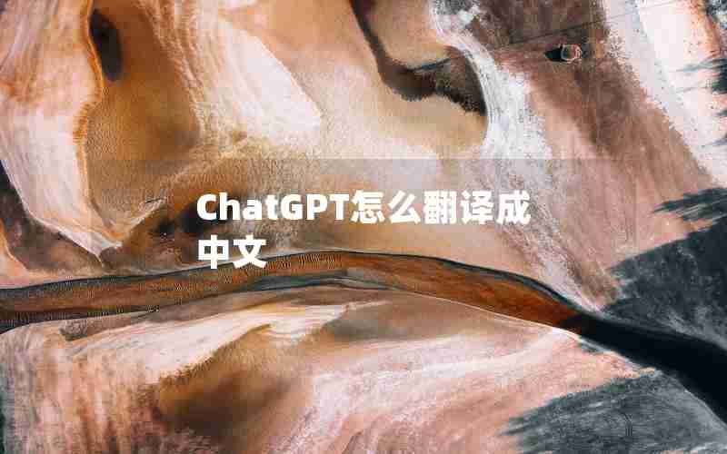 ChatGPT怎么翻译成中文 ChatGPT怎么翻译成中文