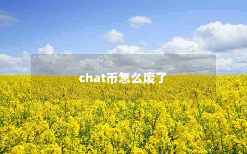 chat币怎么废了 chat币怎么废了
