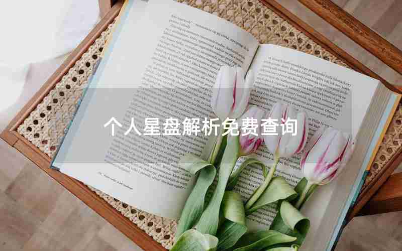 个人星盘解析免费查询