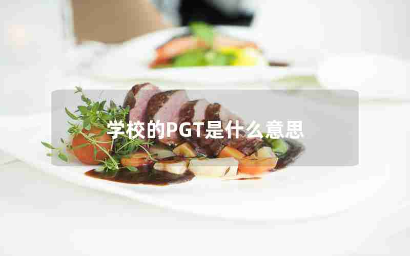 学校的PGT是什么意思
