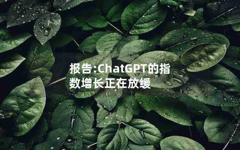 报告:ChatGPT的指数增长正在放缓