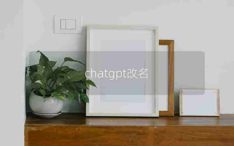 chatgpt改名