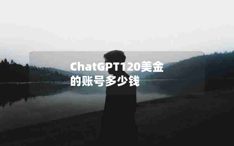 ChatGPT120美金的账号多少钱