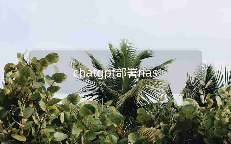 chatgpt部署nas chatgpt部署nas