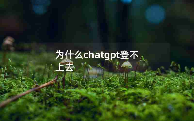 为什么chatgpt登不上去 为什么chatgpt登不上去