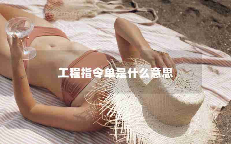 工程指令单是什么意思 工程指令单是什么意思