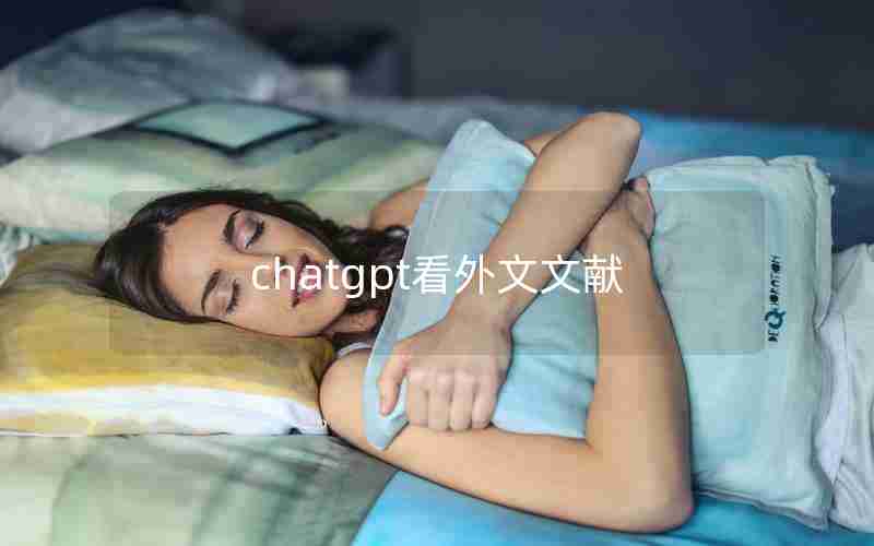 chatgpt看外文文献 chatgpt看外文文献