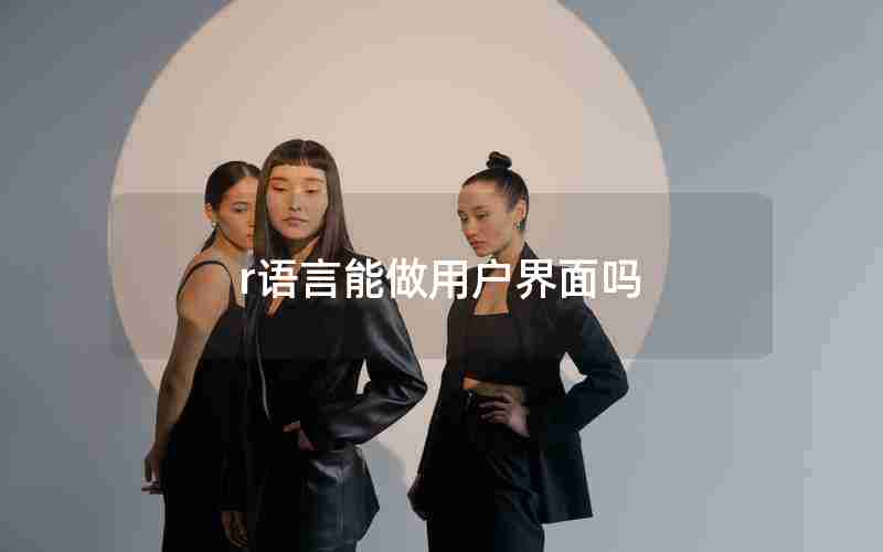 r语言能做用户界面吗 r语言能做用户界面吗