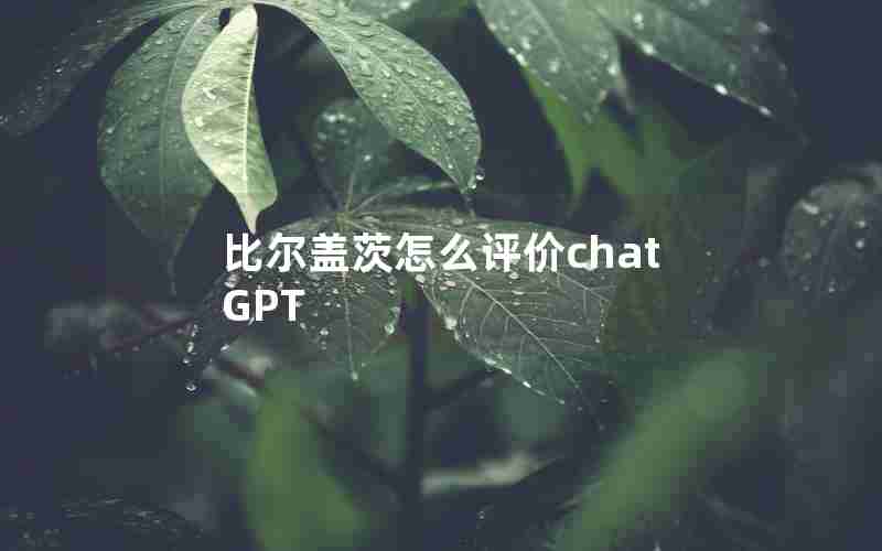 比尔盖茨怎么评价chatGPT