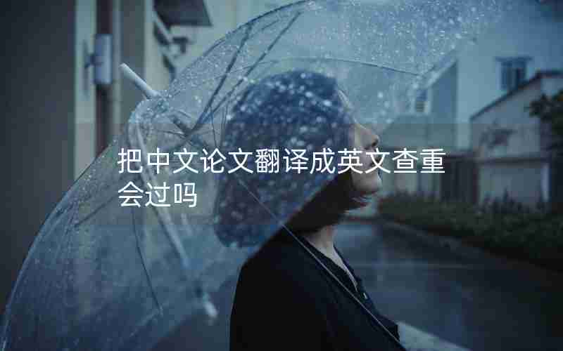 把中文论文翻译成英文查重会过吗