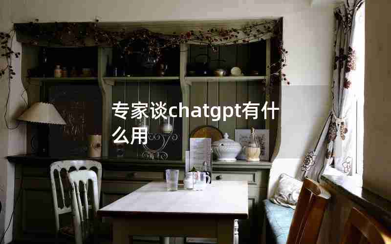 专家谈chatgpt有什么用 专家谈chatgpt有什么用