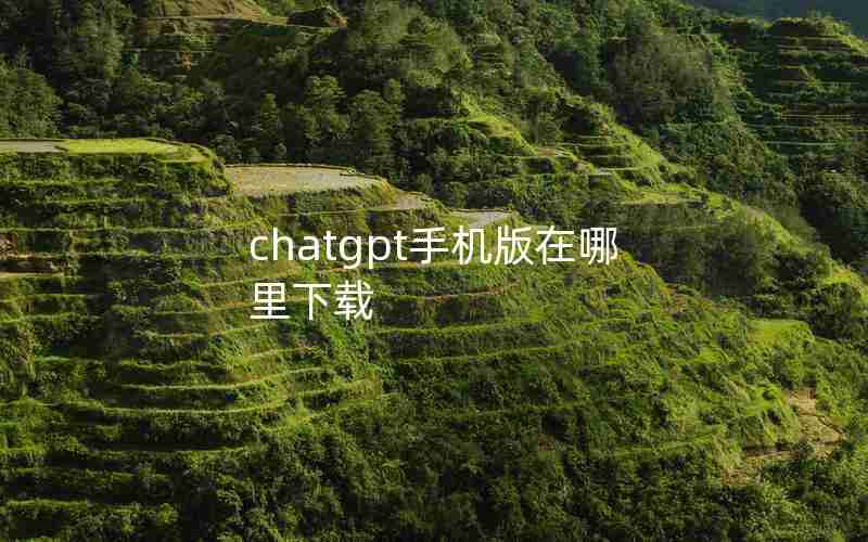 chatgpt手机版在哪里下载