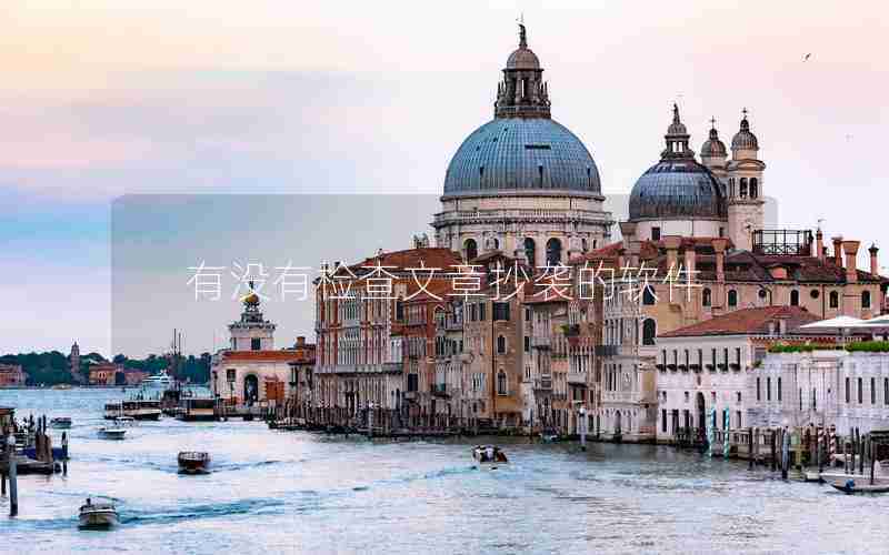 有没有检查文章抄袭的软件 有没有检查文章抄袭的软件