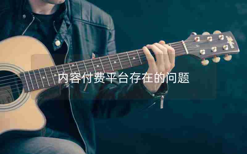 内容付费平台存在的问题 内容付费平台存在的问题