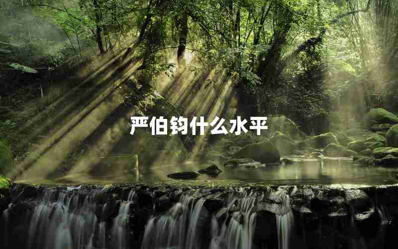 严伯钧什么水平 严伯钧什么水平