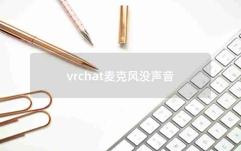 vrchat麦克风没声音 vrchat麦克风没声音