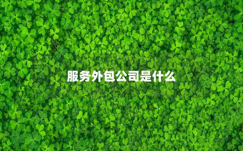 服务外包公司是什么 服务外包公司是什么