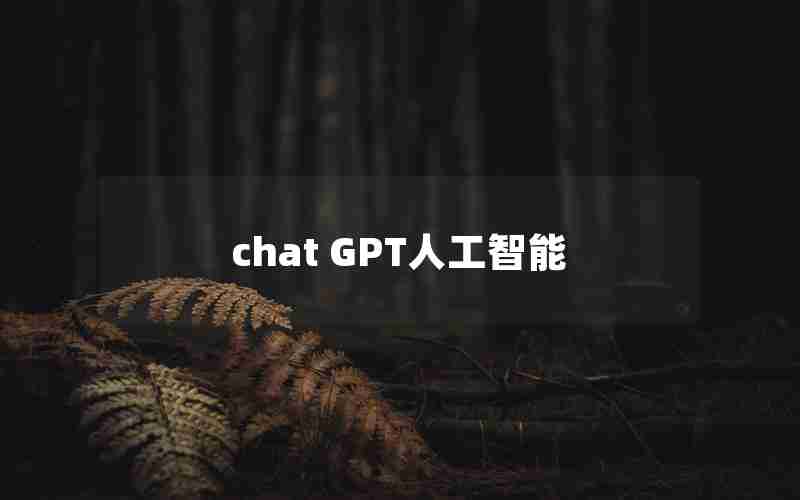 chat GPT人工智能 chat GPT人工智能