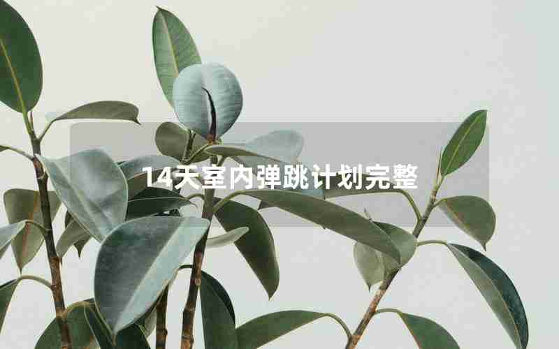 14天室内弹跳计划完整 14天室内弹跳计划完整