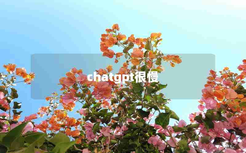 chatgpt很慢 chatgpt很慢