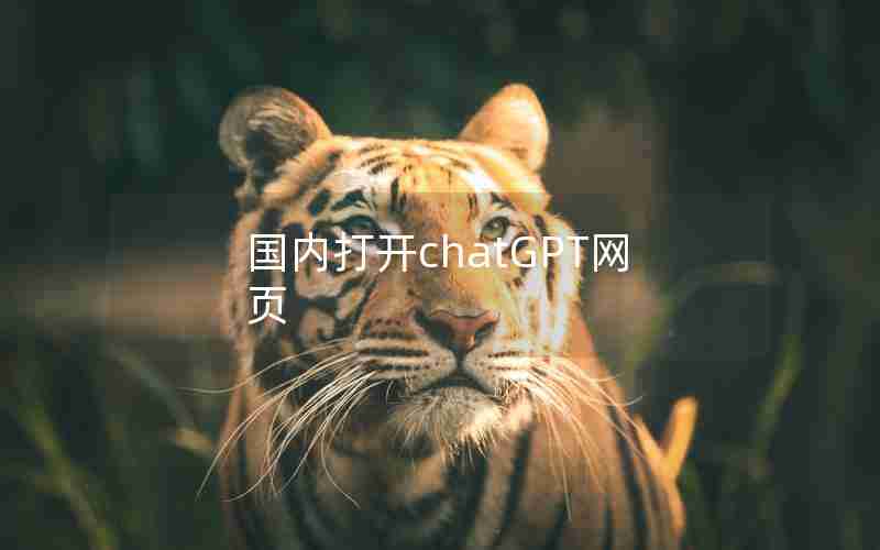 国内打开chatGPT网页 国内打开chatGPT网页
