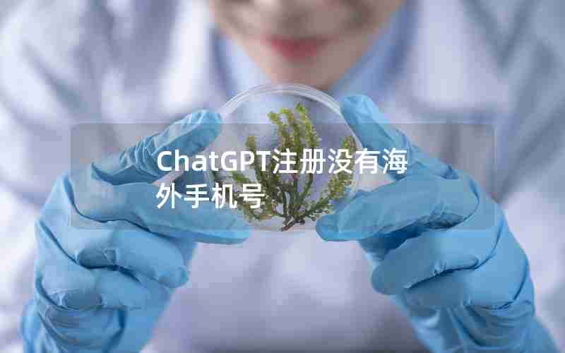 ChatGPT注册没有海外手机号 ChatGPT注册没有海外手机号
