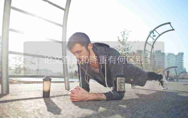 论文查重和降重有何区别