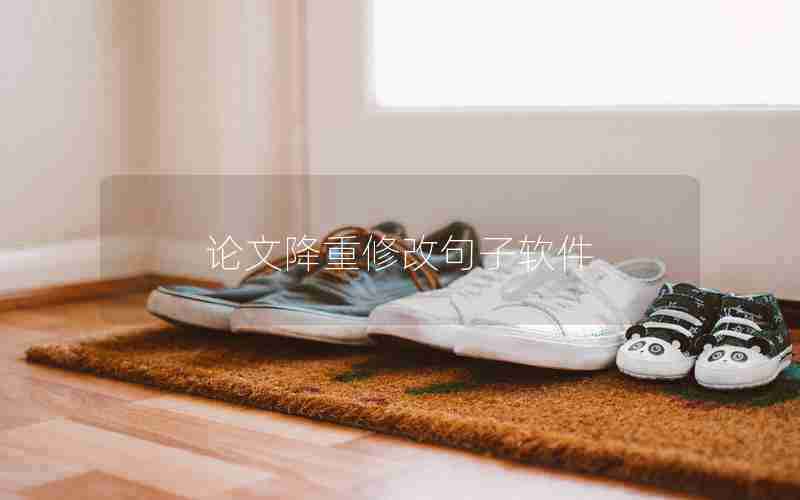 论文降重修改句子软件 论文降重修改句子软件