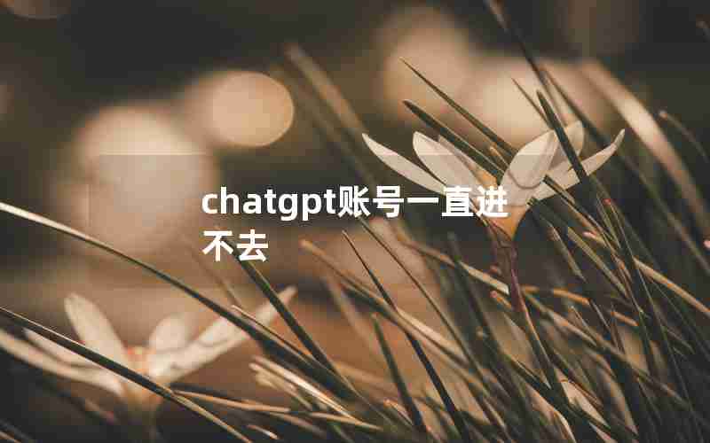 chatgpt账号一直进不去
