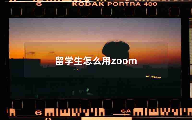 留学生怎么用zoom