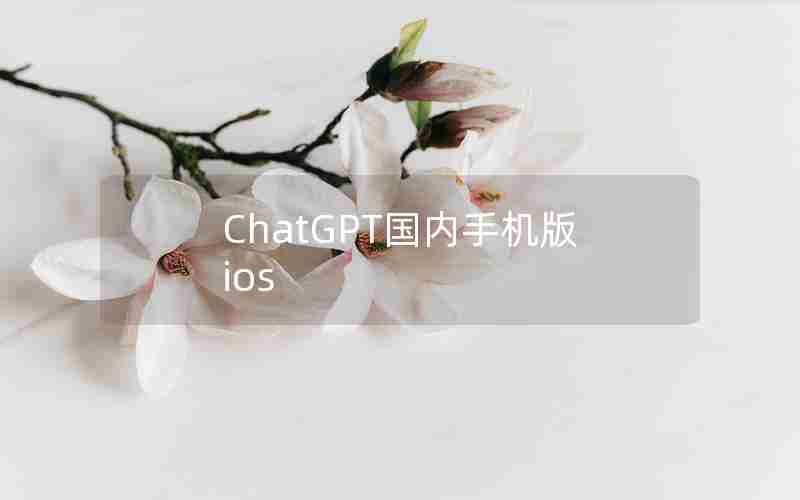 ChatGPT国内手机版ios ChatGPT国内手机版ios