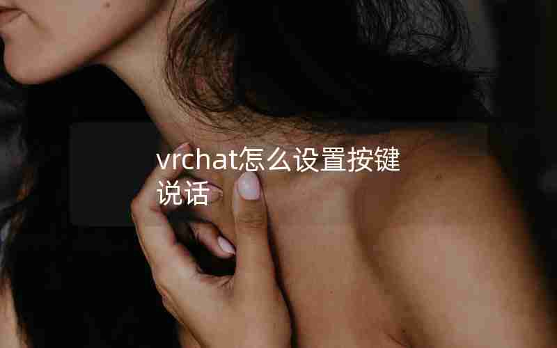 vrchat怎么设置按键说话 vrchat怎么设置按键说话