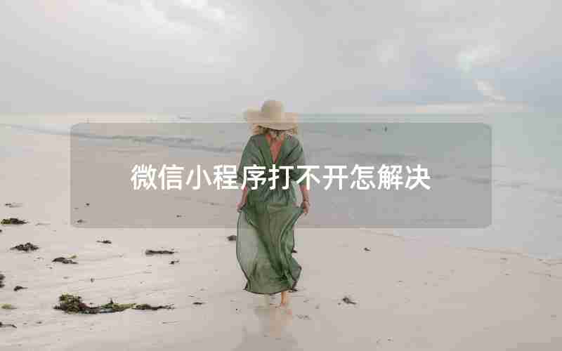 微信小程序打不开怎解决 微信小程序打不开怎解决