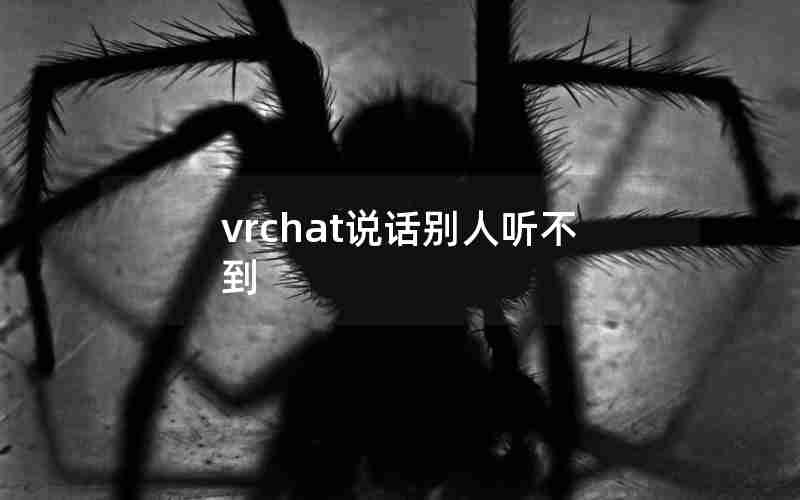 vrchat说话别人听不到 vrchat说话别人听不到