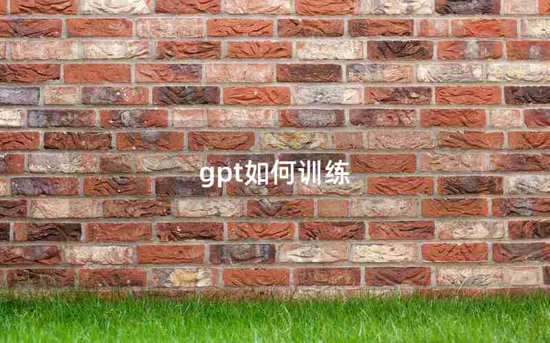 gpt如何训练