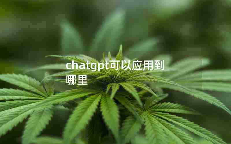 chatgpt可以应用到哪里 chatgpt可以应用到哪里