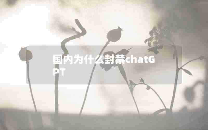 国内为什么封禁chatGPT