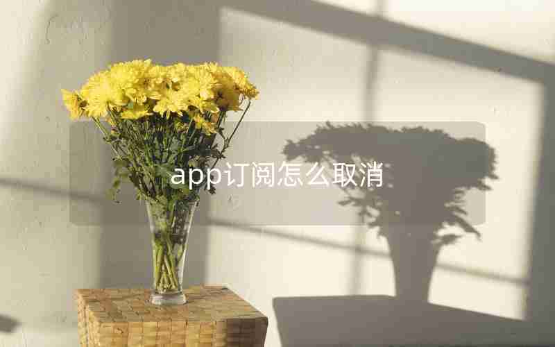 app订阅怎么取消 app订阅怎么取消